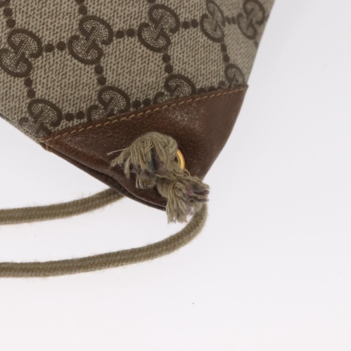 Gucci Gucci Drawstring Shoulder Bag GG Canvas with Leather Size ONE SIZE - 12 Thumbnail