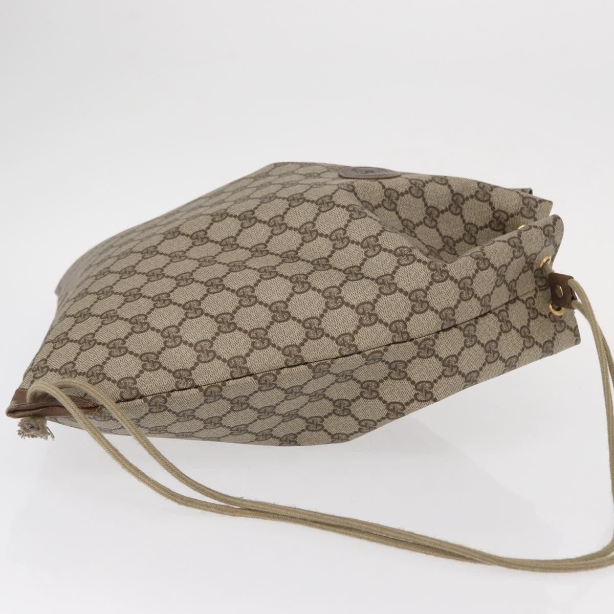 Gucci Gucci Drawstring Shoulder Bag GG Canvas with Leather Size ONE SIZE - 3 Thumbnail