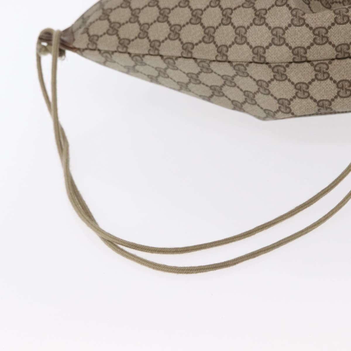 Gucci Gucci Drawstring Shoulder Bag GG Canvas with Leather Size ONE SIZE - 8 Thumbnail