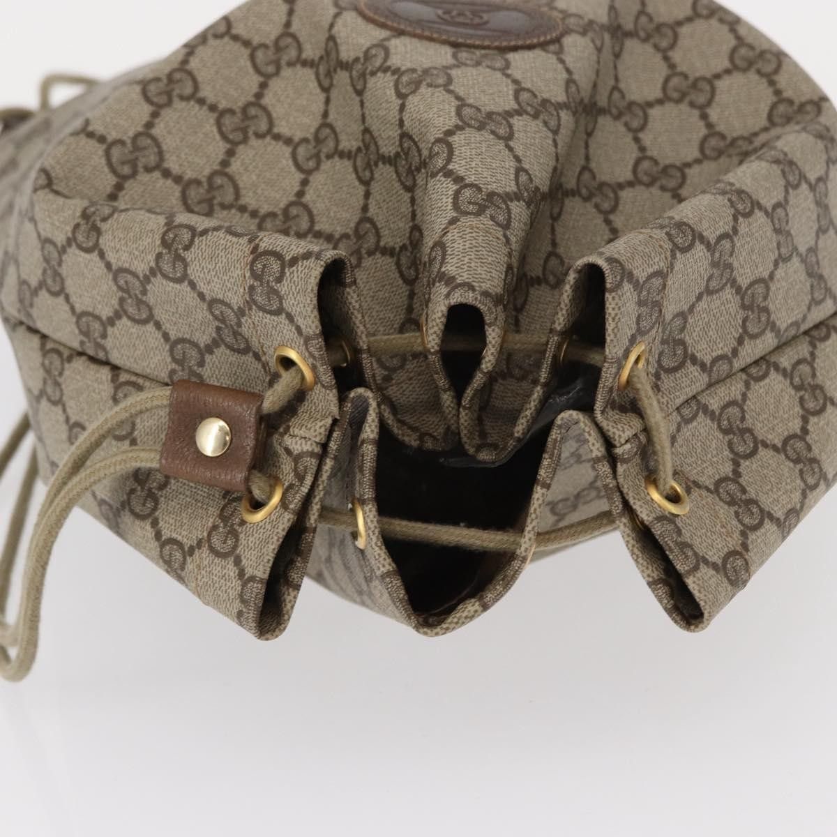 Gucci Gucci Drawstring Shoulder Bag GG Canvas with Leather Size ONE SIZE - 16 Thumbnail