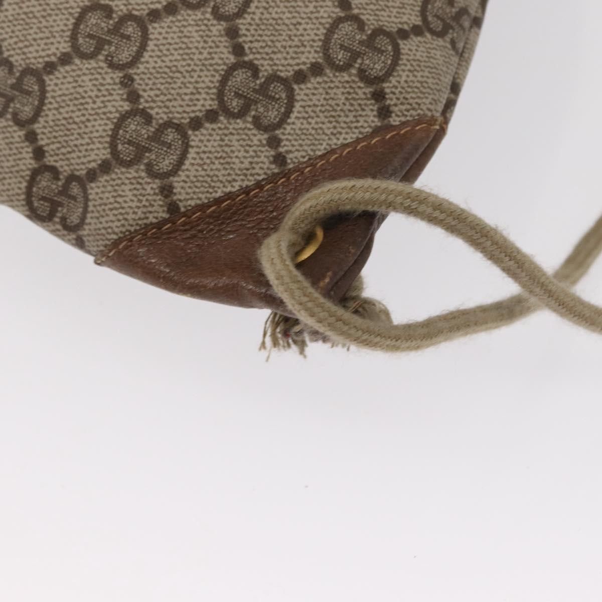 Gucci Gucci Drawstring Shoulder Bag GG Canvas with Leather Size ONE SIZE - 11 Thumbnail