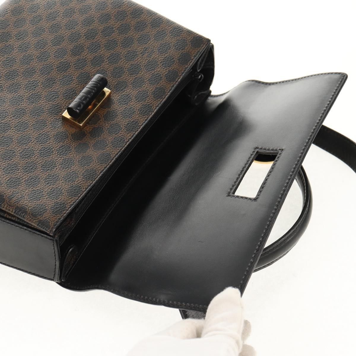 Celine Celine Vintage Convertible Top Handle Bag Macadam Coated Canvas Size ONE SIZE - 21 Thumbnail
