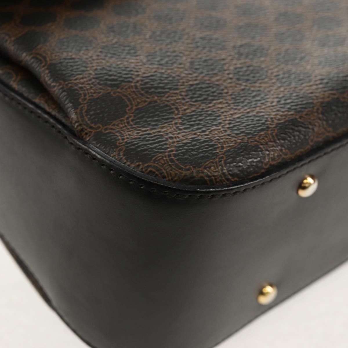 Celine Celine Vintage Convertible Top Handle Bag Macadam Coated Canvas Size ONE SIZE - 9 Thumbnail