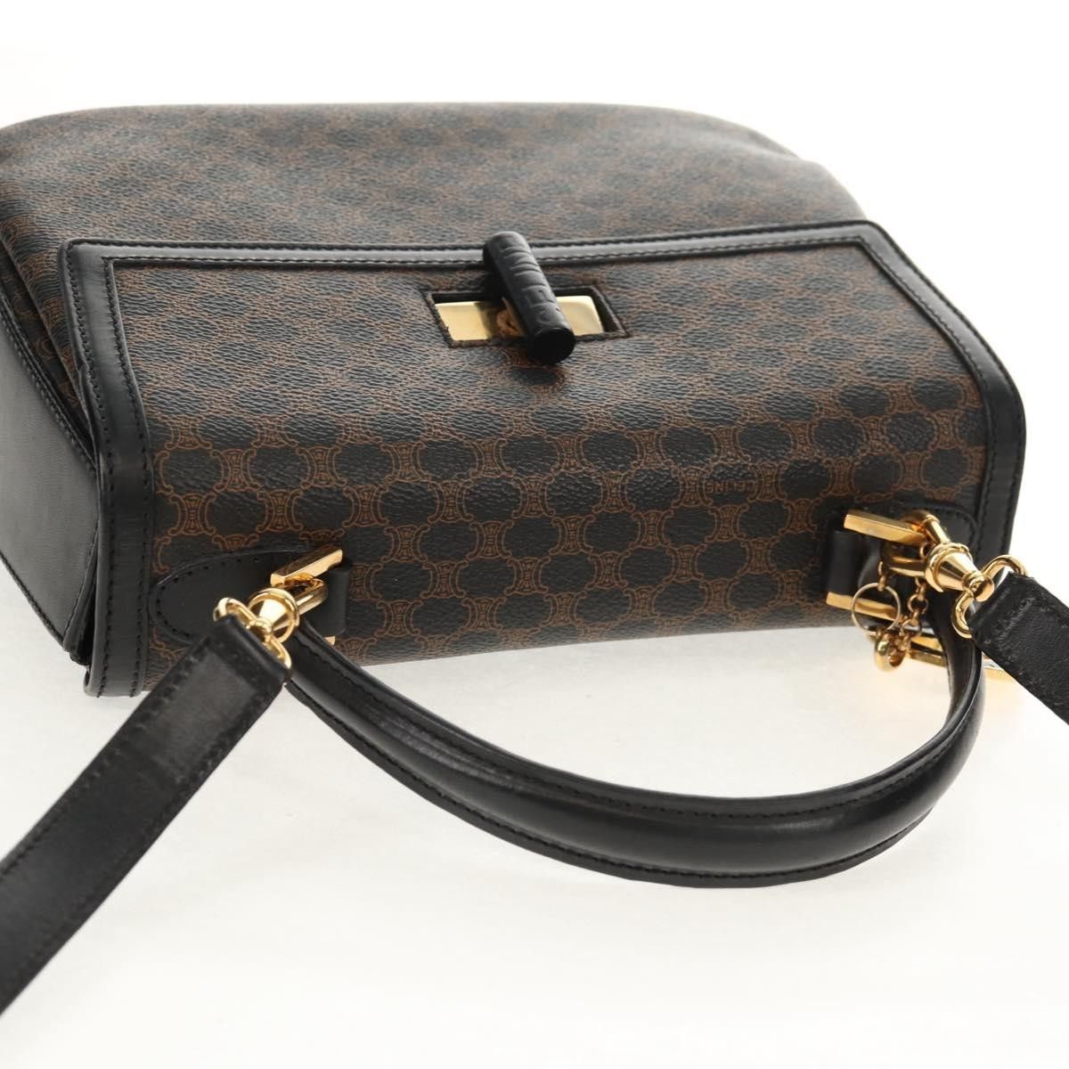 Celine Celine Vintage Convertible Top Handle Bag Macadam Coated Canvas Size ONE SIZE - 12 Thumbnail