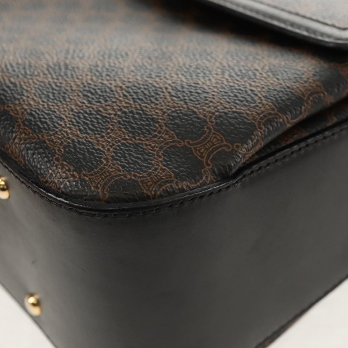 Celine Celine Vintage Convertible Top Handle Bag Macadam Coated Canvas Size ONE SIZE - 11 Thumbnail