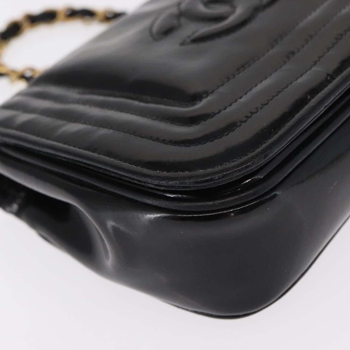 Chanel Chanel Vintage CC Stitch Flap Bag Patent Size ONE SIZE - 9 Thumbnail