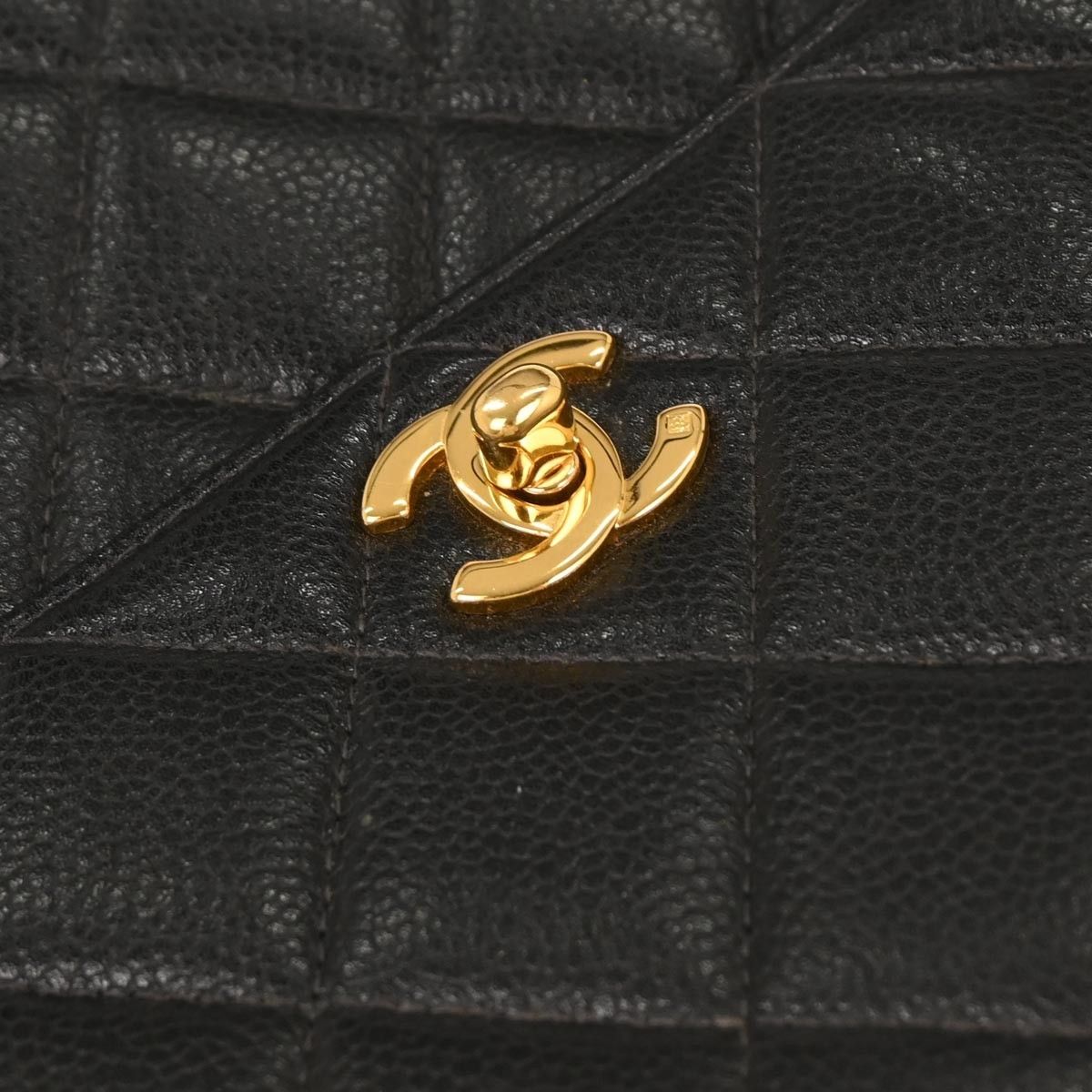 Chanel Chanel Vintage CC Flap Shoulder Bag Quilted Caviar Size ONE SIZE - 5 Thumbnail