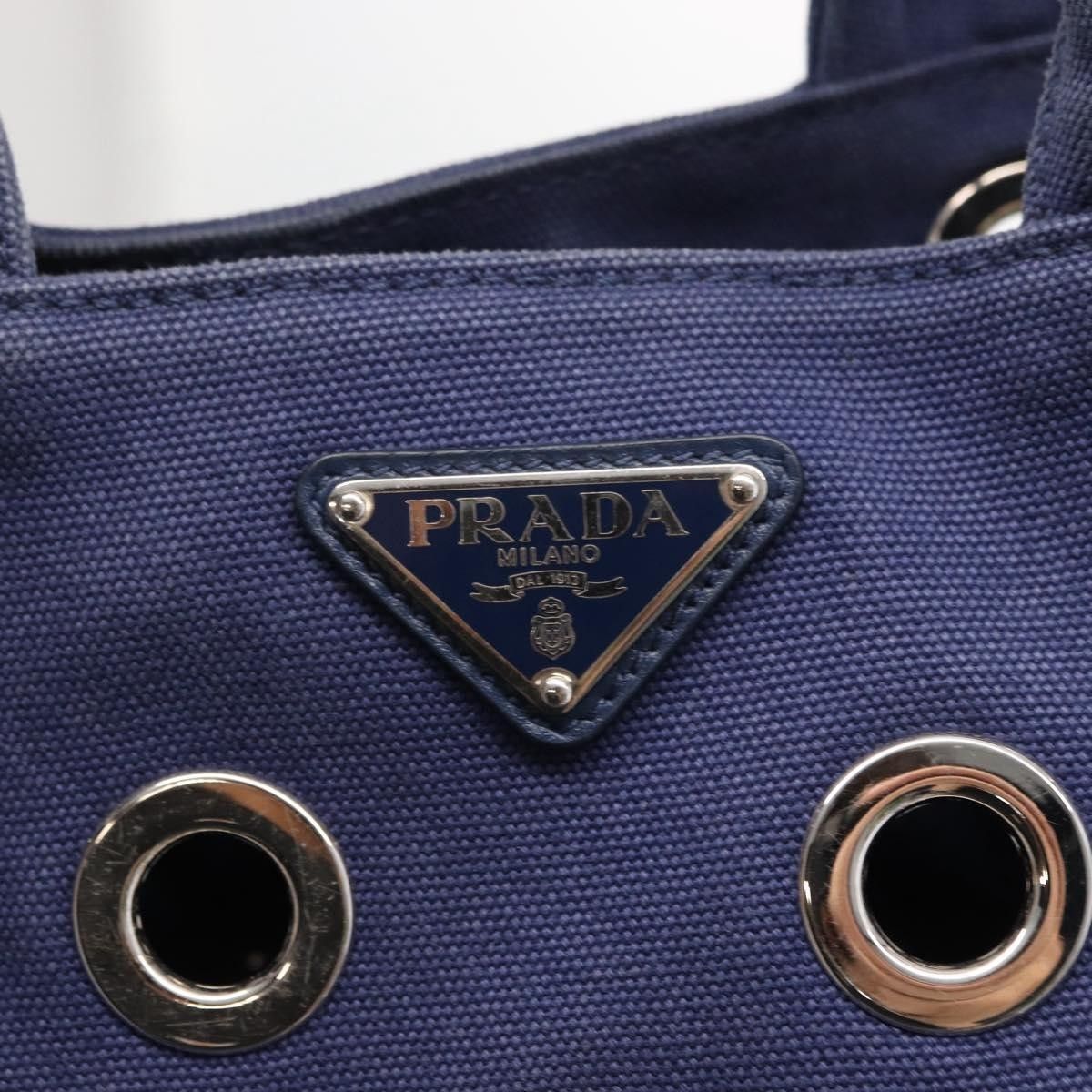 Prada Prada Canapa Convertible Tote Grommet Embellished Canvas Size ONE SIZE - 18 Thumbnail