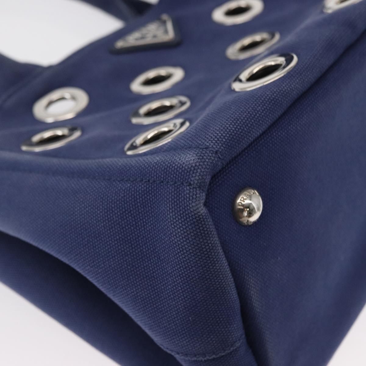 Prada Prada Canapa Convertible Tote Grommet Embellished Canvas Size ONE SIZE - 9 Thumbnail