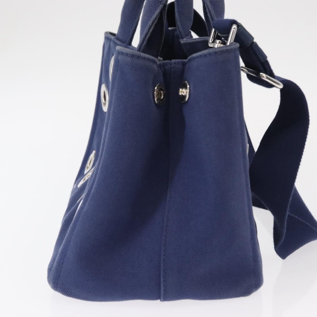 Prada Prada Canapa Convertible Tote Grommet Embellished Canvas Size ONE SIZE - 4 Thumbnail
