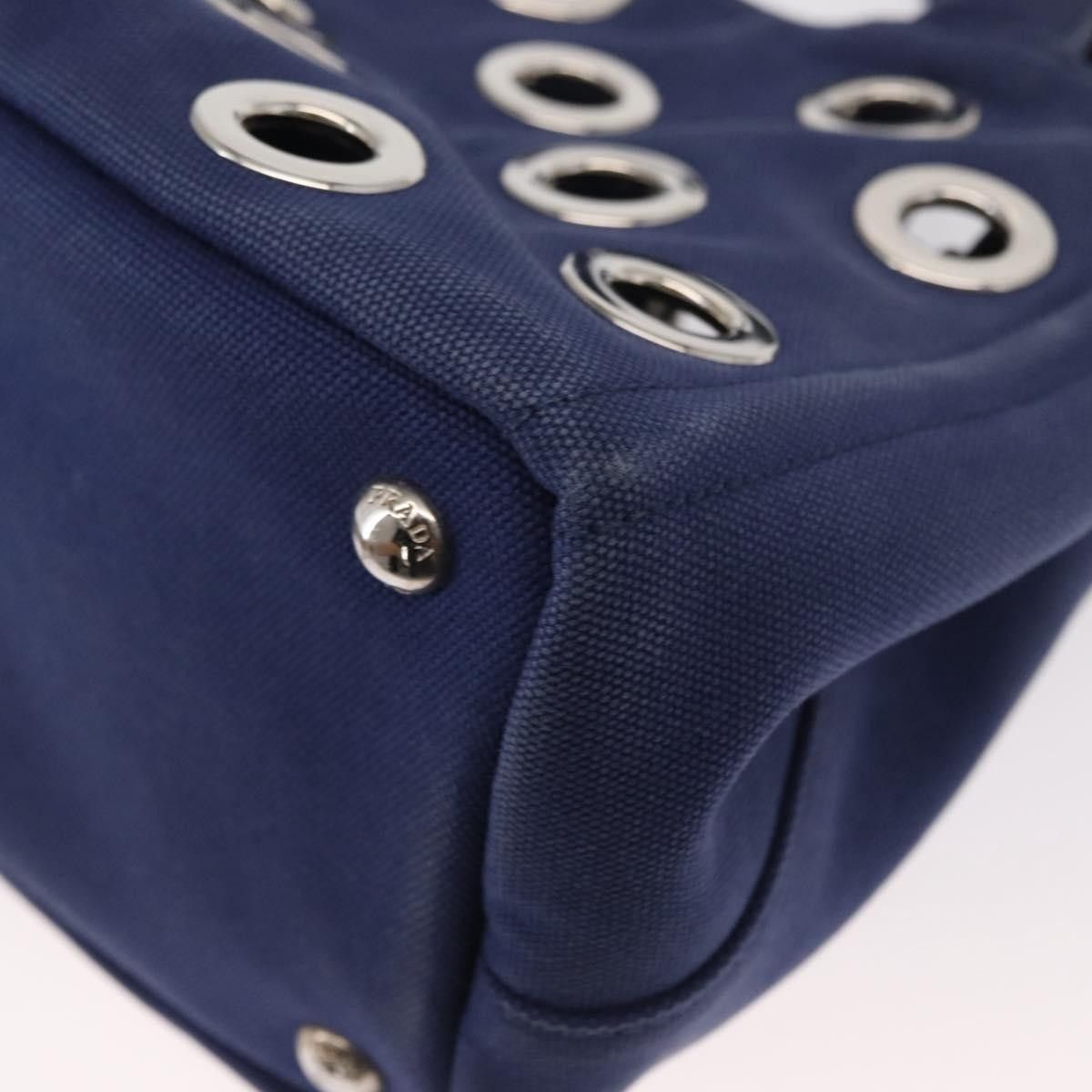 Prada Prada Canapa Convertible Tote Grommet Embellished Canvas Size ONE SIZE - 8 Thumbnail