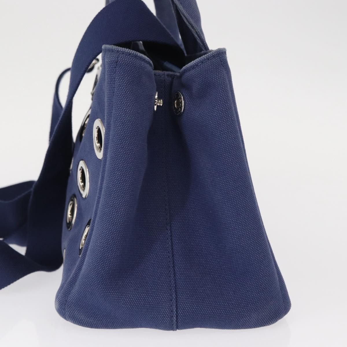 Prada Prada Canapa Convertible Tote Grommet Embellished Canvas Size ONE SIZE - 3 Thumbnail