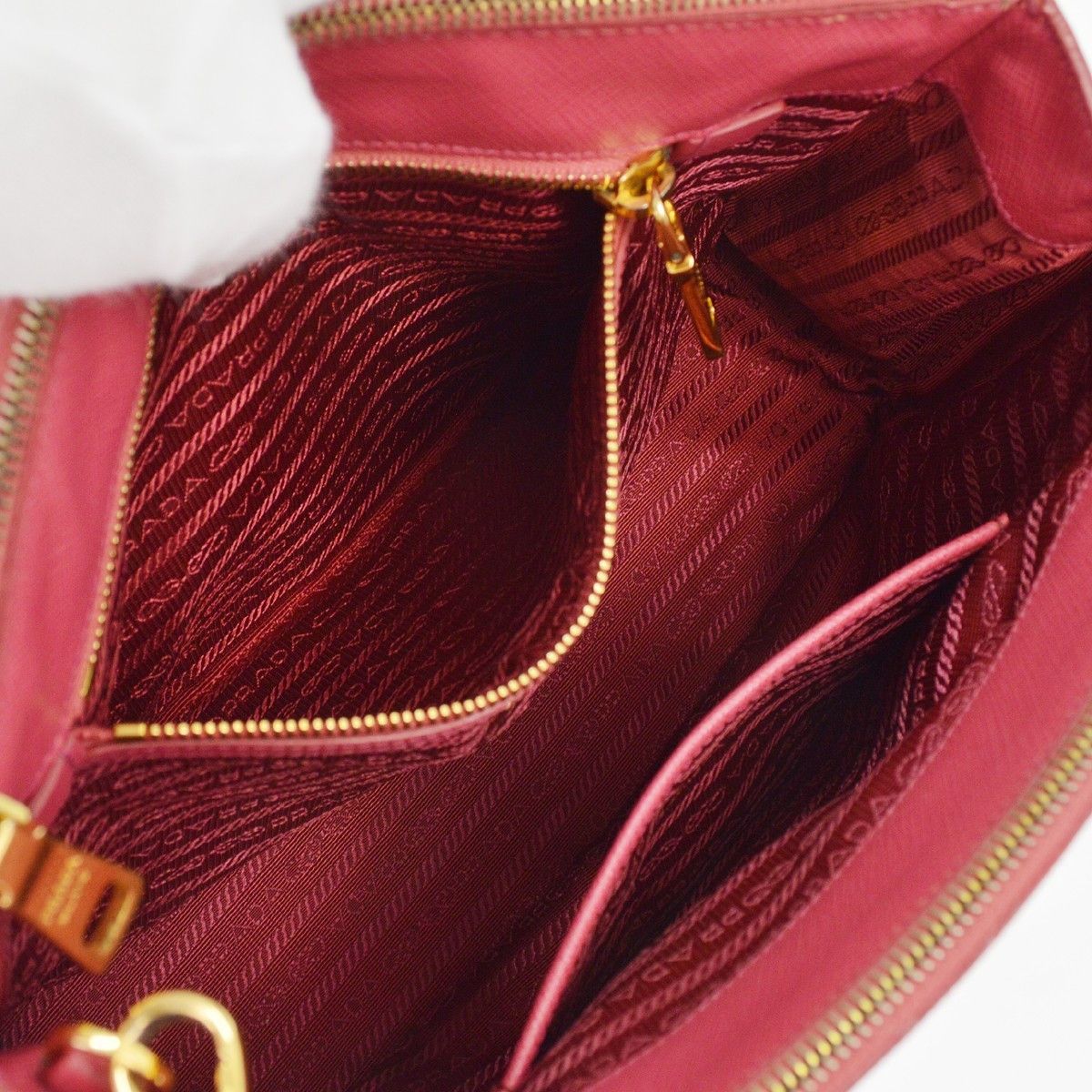 Prada Prada Double Zip Lux Tote Saffiano Leather Size ONE SIZE - 10 Thumbnail