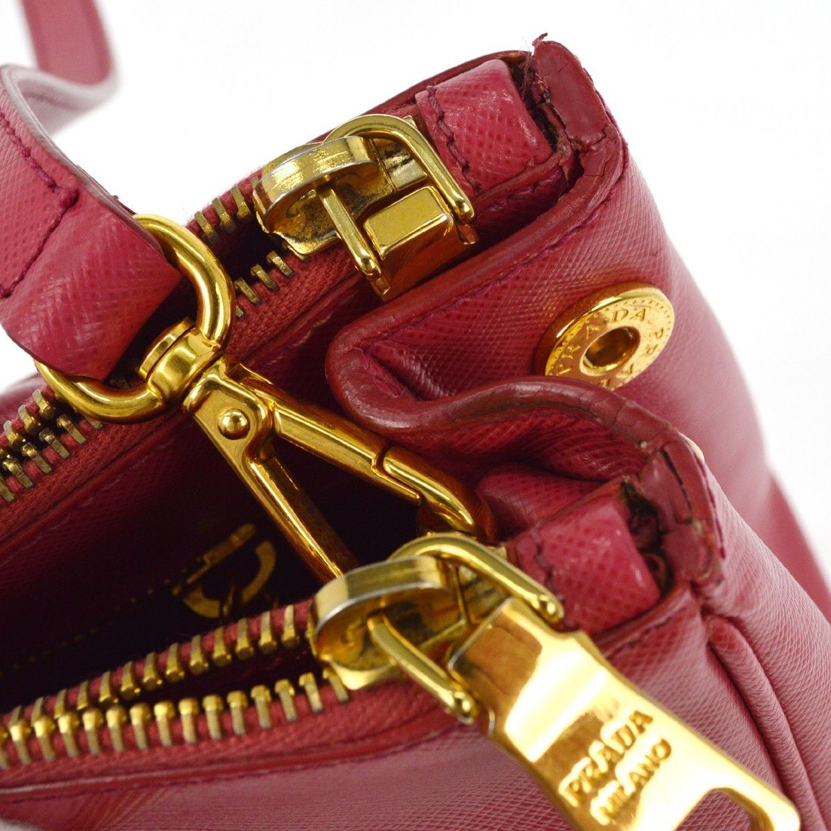 Prada Prada Double Zip Lux Tote Saffiano Leather Size ONE SIZE - 6 Thumbnail