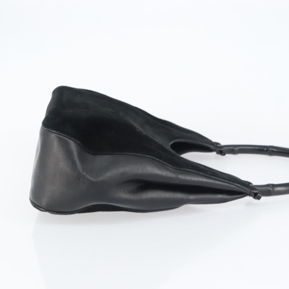 Gucci Gucci Vintage Bamboo Handle Bag Suede Size ONE SIZE - 3 Thumbnail