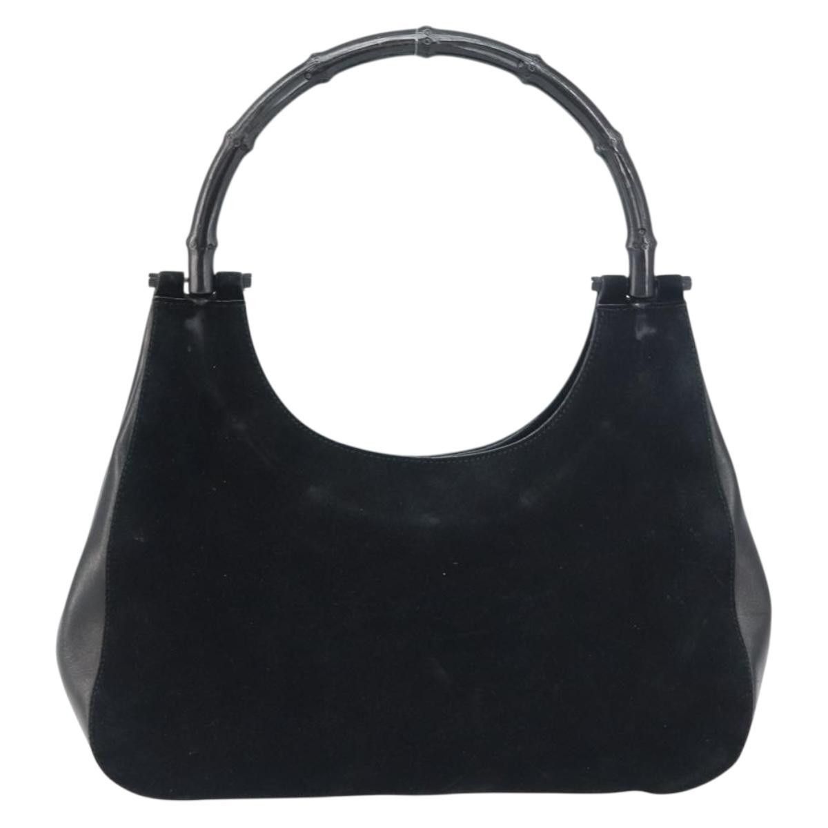 Gucci Gucci Vintage Bamboo Handle Bag Suede Size ONE SIZE - 2 Thumbnail