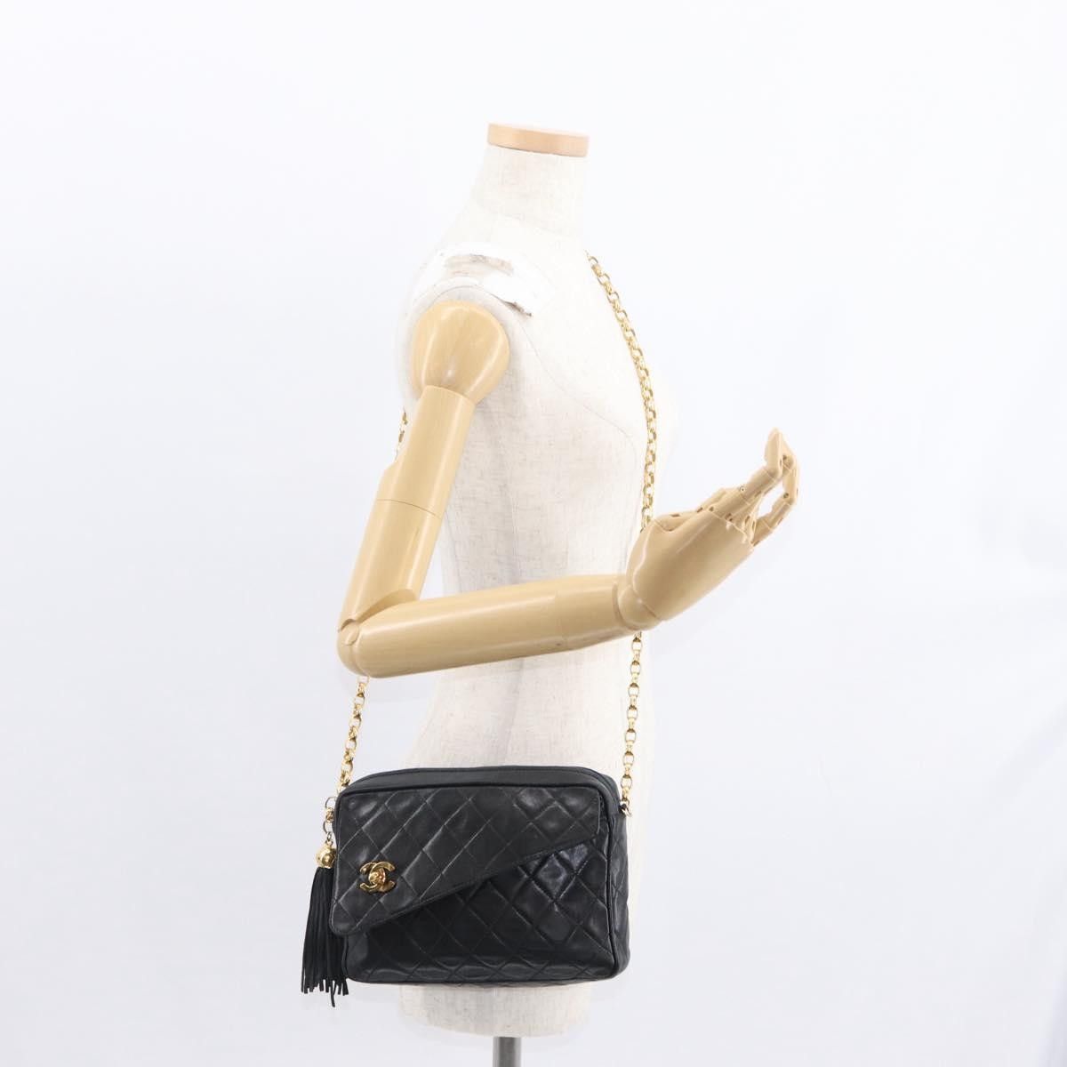 Chanel Chanel CC Chain & Tassel Front Pocket Camera Bag Quilted Lambskin Size ONE SIZE - 18 Thumbnail