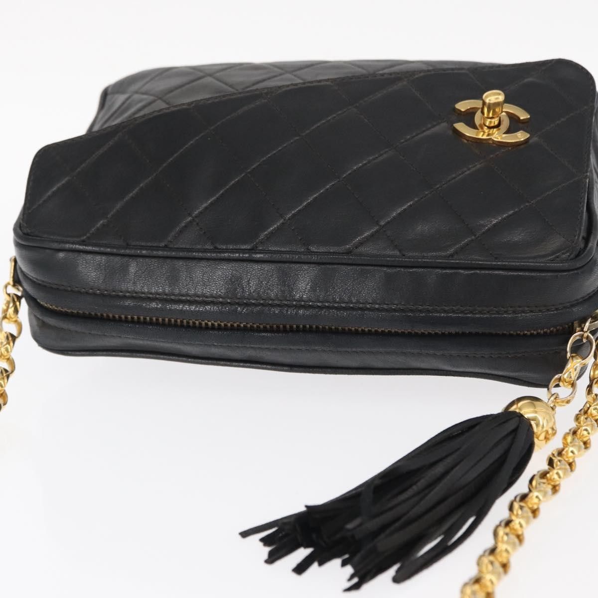Chanel Chanel CC Chain & Tassel Front Pocket Camera Bag Quilted Lambskin Size ONE SIZE - 19 Thumbnail