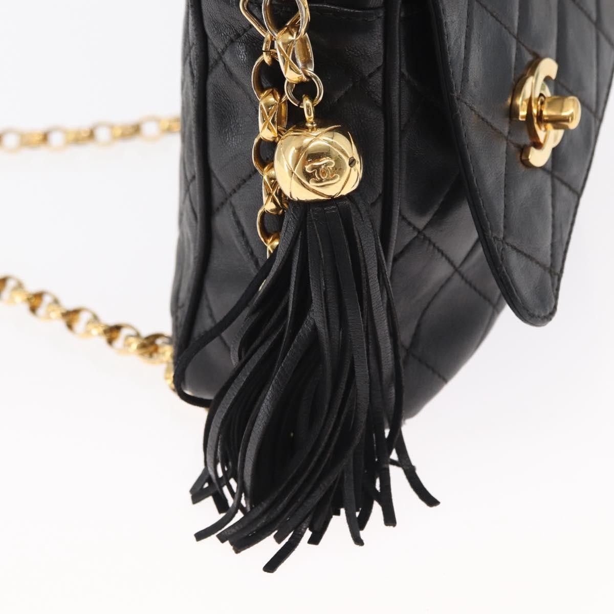 Chanel Chanel CC Chain & Tassel Front Pocket Camera Bag Quilted Lambskin Size ONE SIZE - 14 Thumbnail
