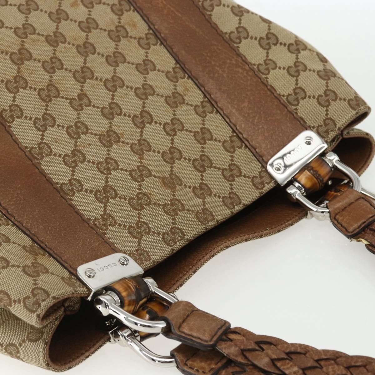 Gucci Gucci Bamboo Bar Tote GG Canvas Size ONE SIZE - 14 Thumbnail
