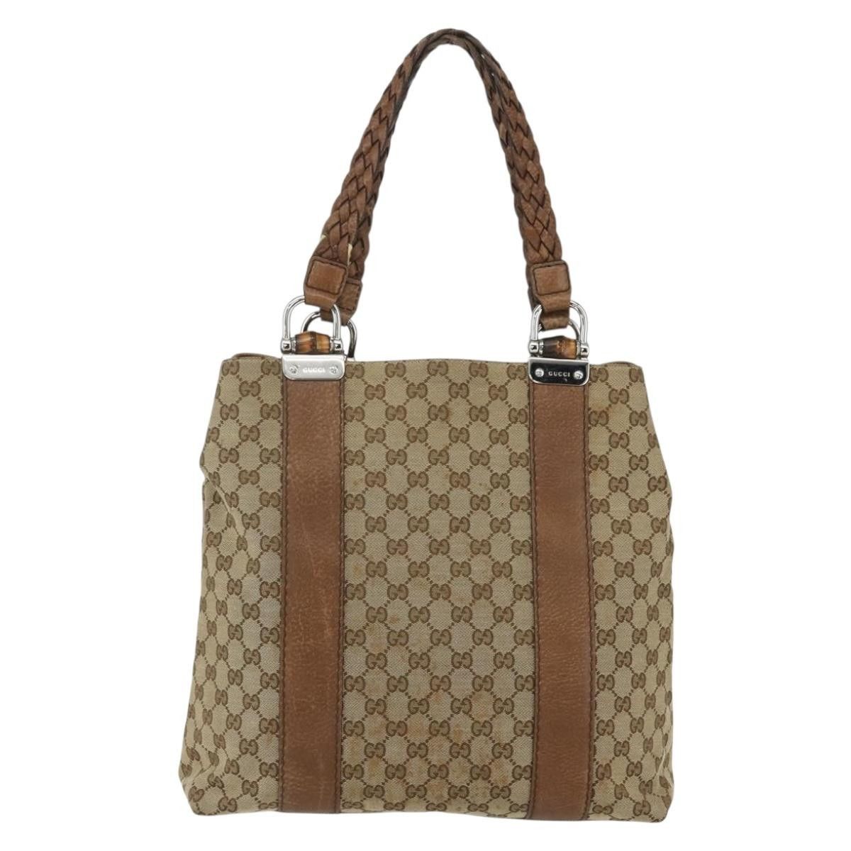Gucci Gucci Bamboo Bar Tote GG Canvas Size ONE SIZE - 16 Thumbnail