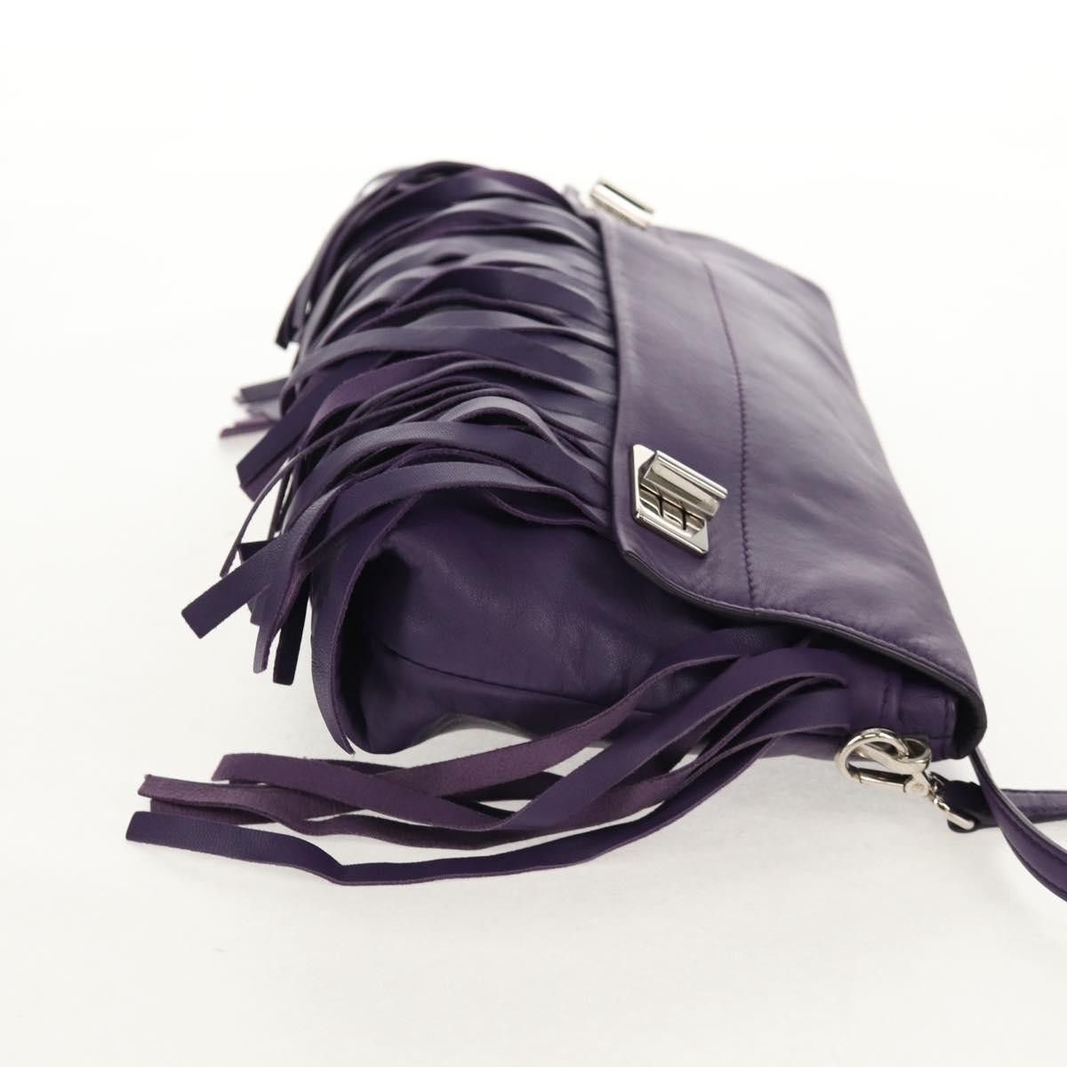 Prada Prada Double Turn Lock Flap Bag Leather with Fringe Size ONE SIZE - 4 Thumbnail