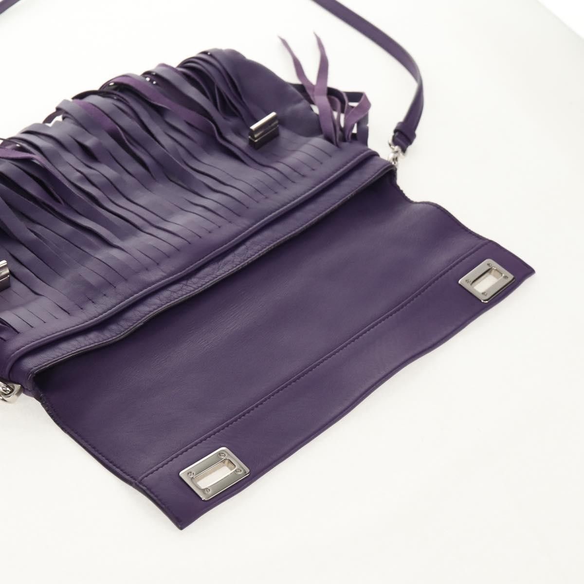 Prada Prada Double Turn Lock Flap Bag Leather with Fringe Size ONE SIZE - 22 Thumbnail