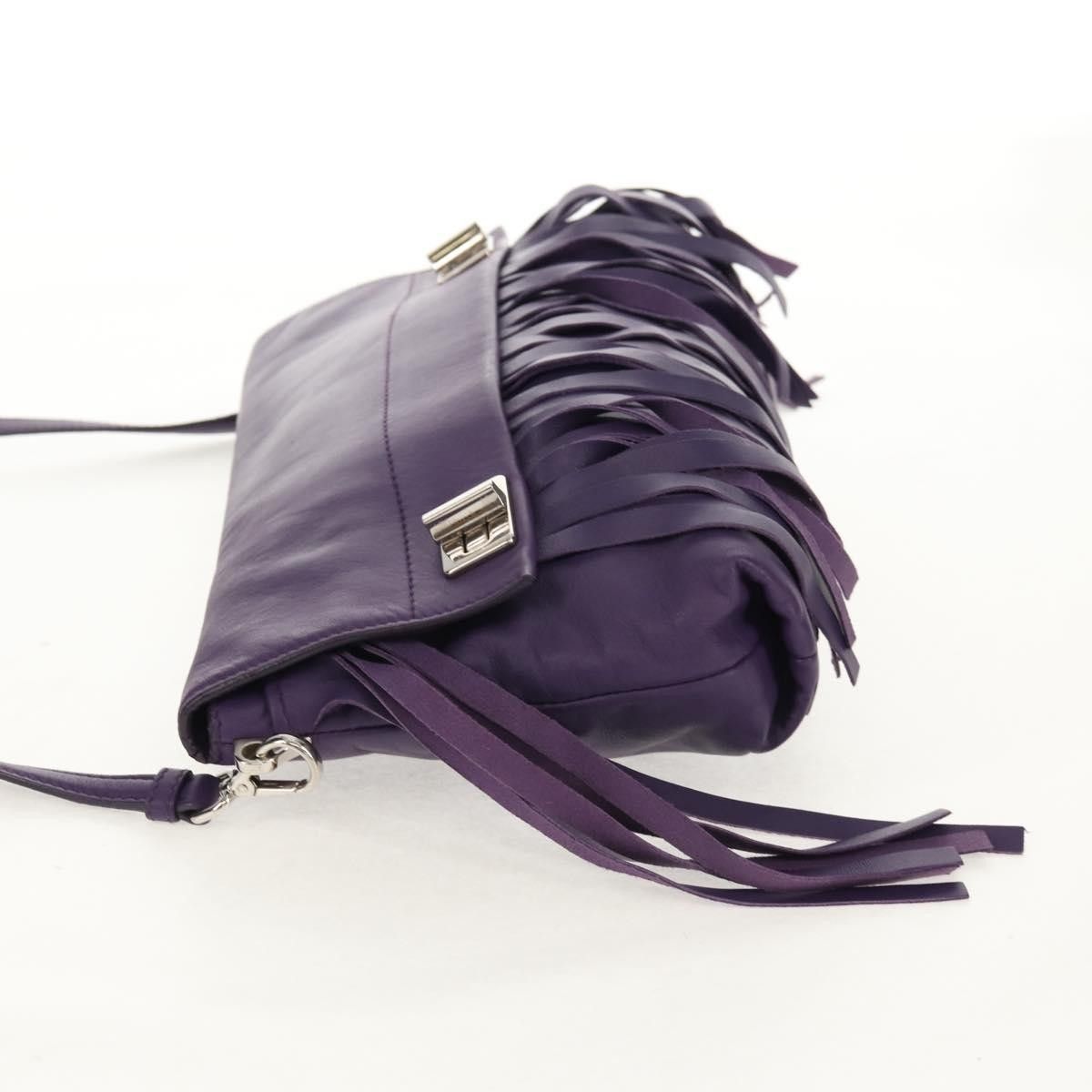 Prada Prada Double Turn Lock Flap Bag Leather with Fringe Size ONE SIZE - 3 Thumbnail