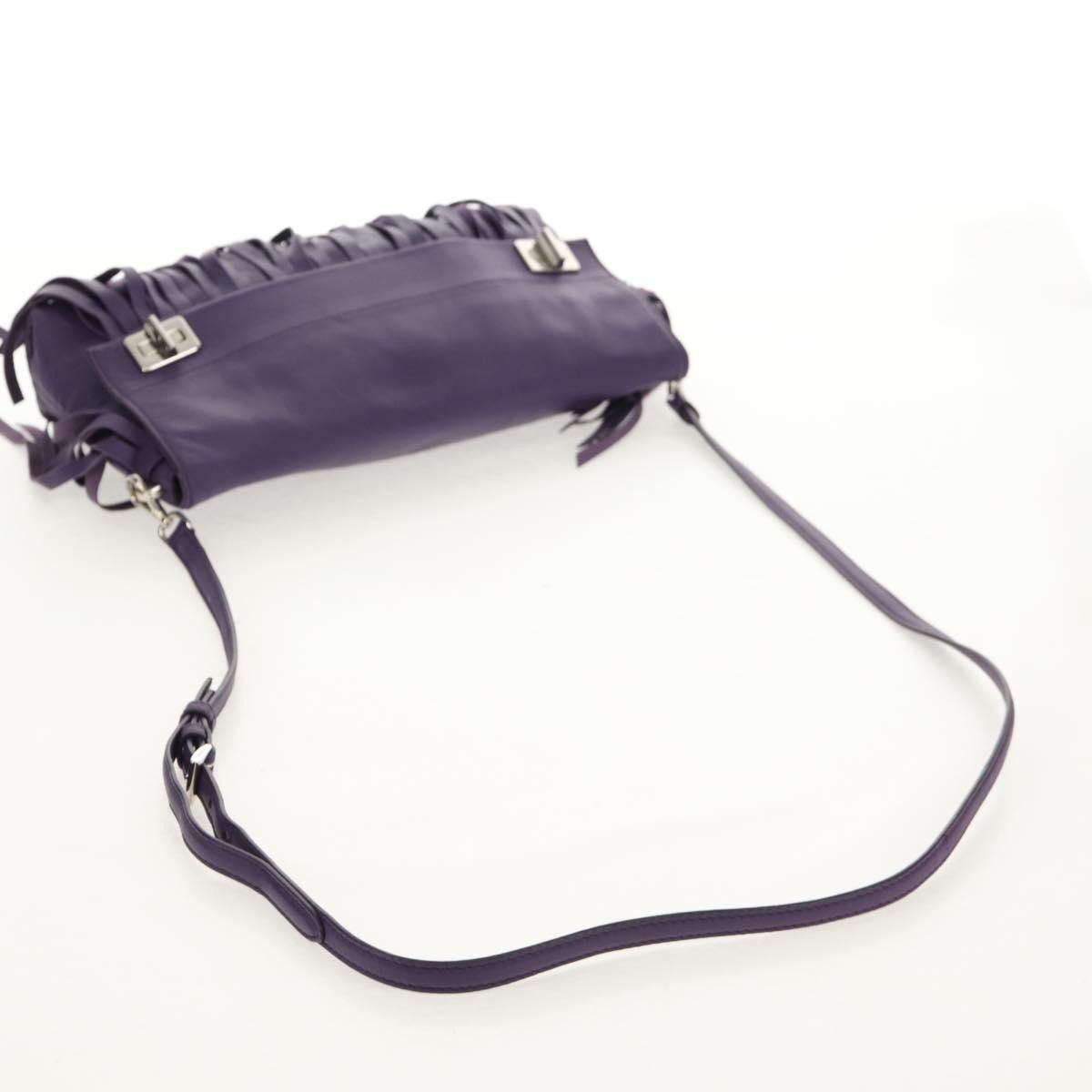 Prada Prada Double Turn Lock Flap Bag Leather with Fringe Size ONE SIZE - 8 Thumbnail