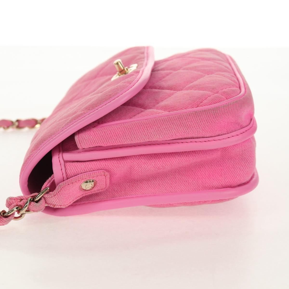 Chanel Chanel Flap Messenger Bag Quilted Denim Size ONE SIZE - 3 Thumbnail
