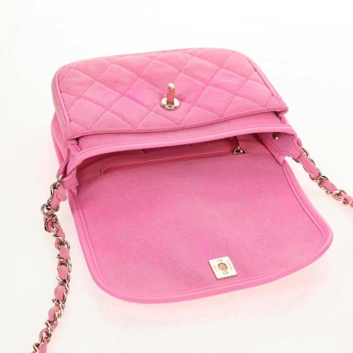 Chanel Chanel Flap Messenger Bag Quilted Denim Size ONE SIZE - 23 Thumbnail