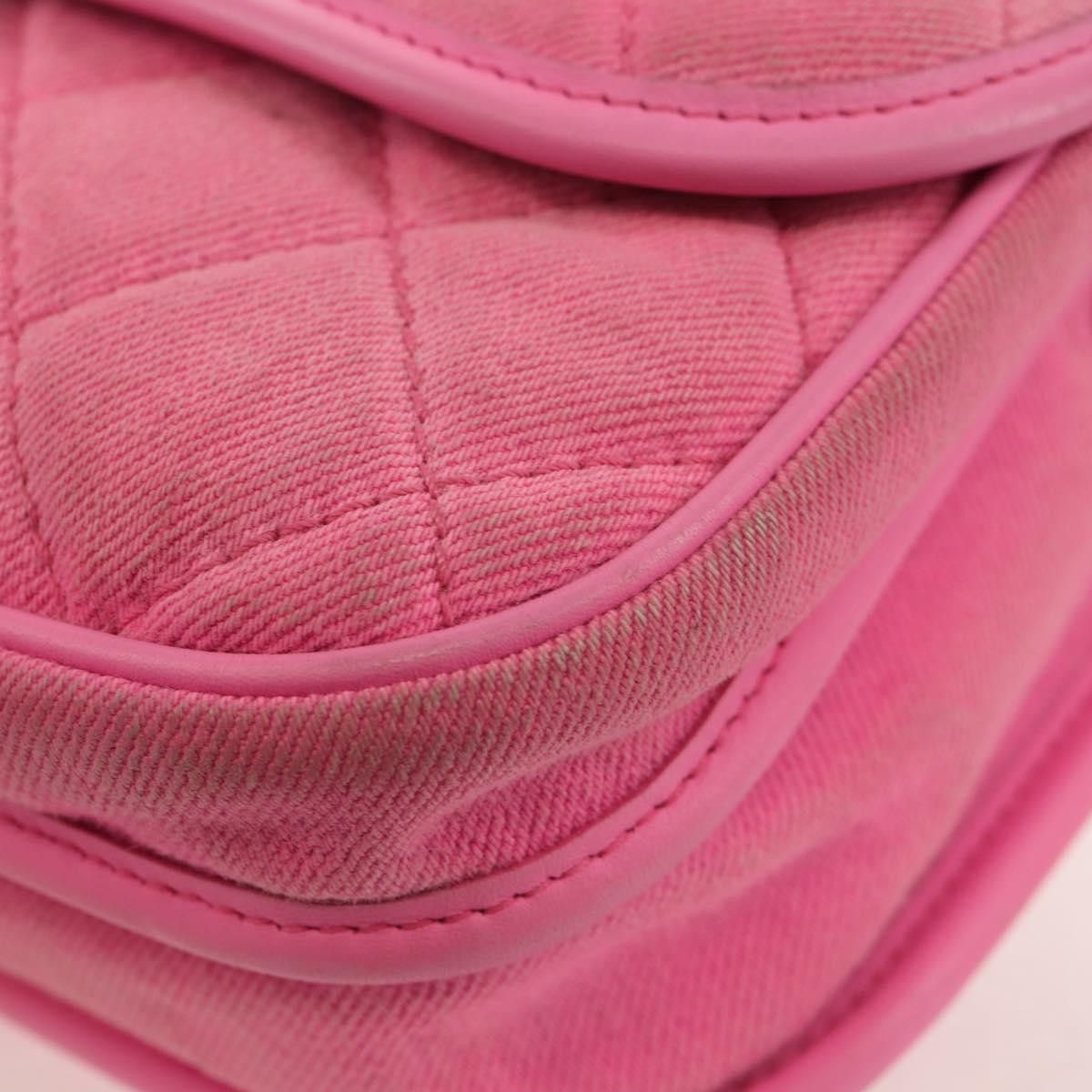 Chanel Chanel Flap Messenger Bag Quilted Denim Size ONE SIZE - 10 Thumbnail