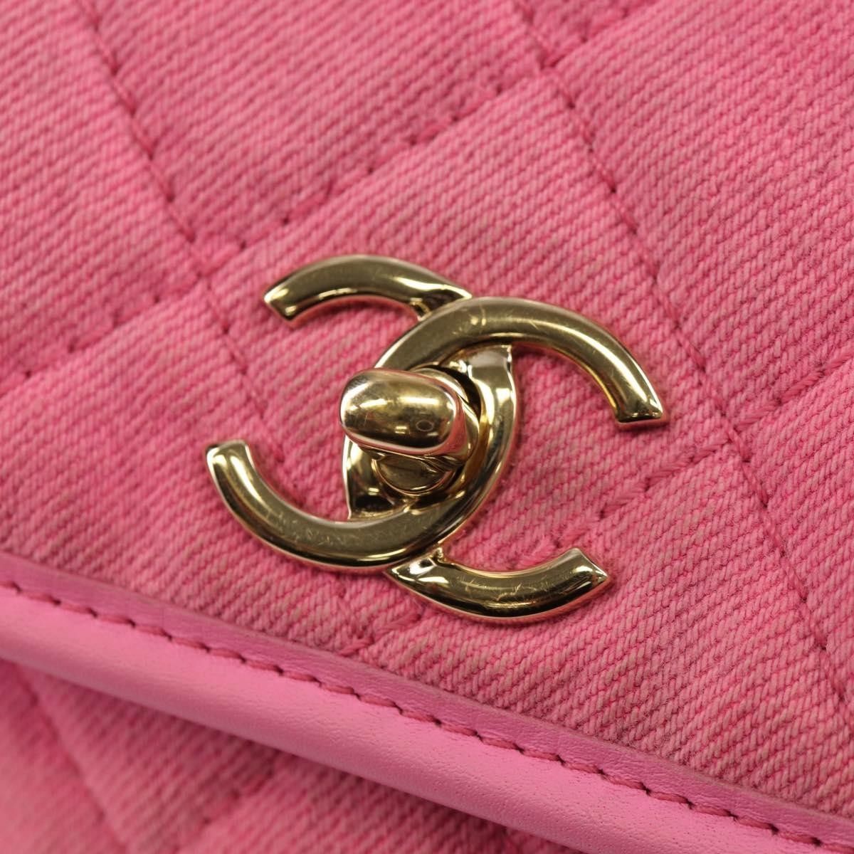 Chanel Chanel Flap Messenger Bag Quilted Denim Size ONE SIZE - 15 Thumbnail