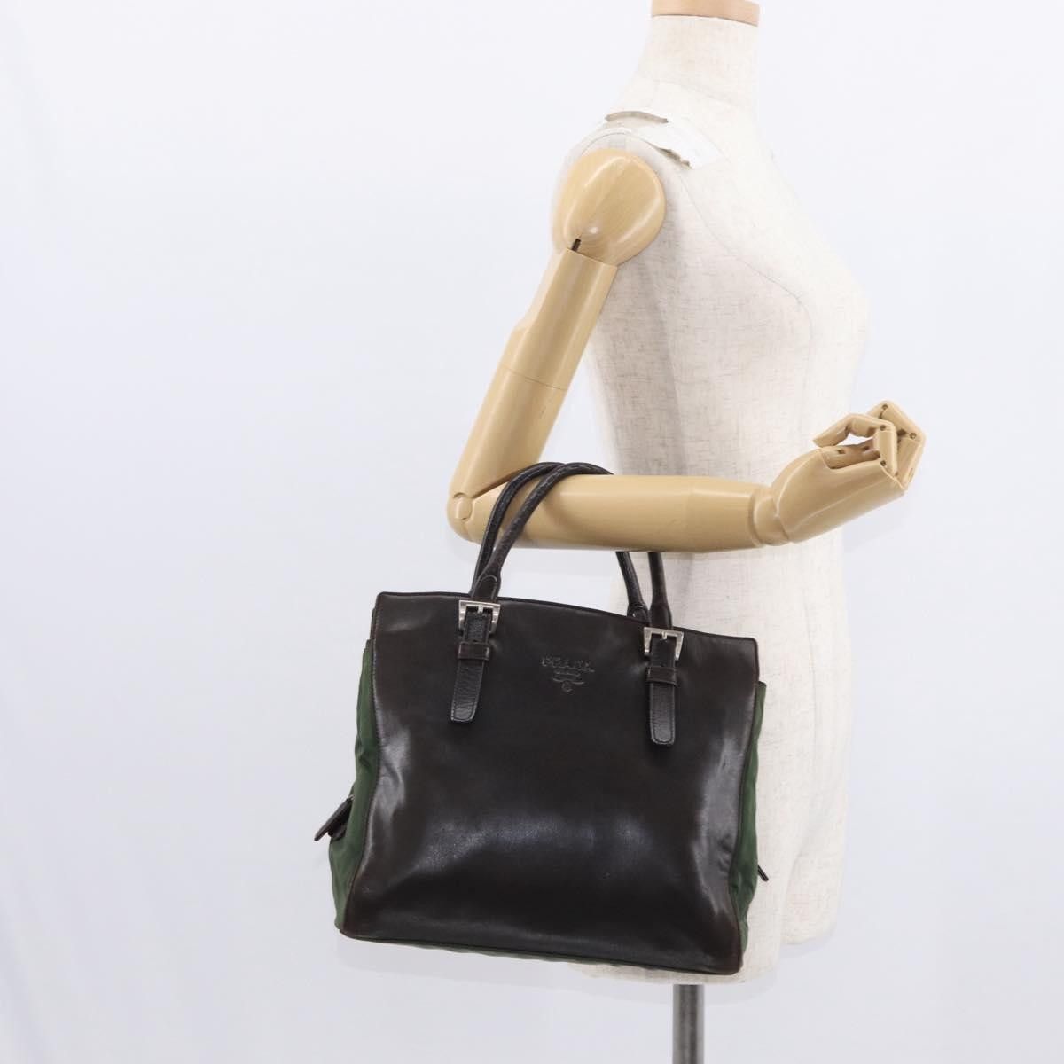 Prada Prada Vintage Tote Tessuto with Leather Size ONE SIZE - 16 Thumbnail