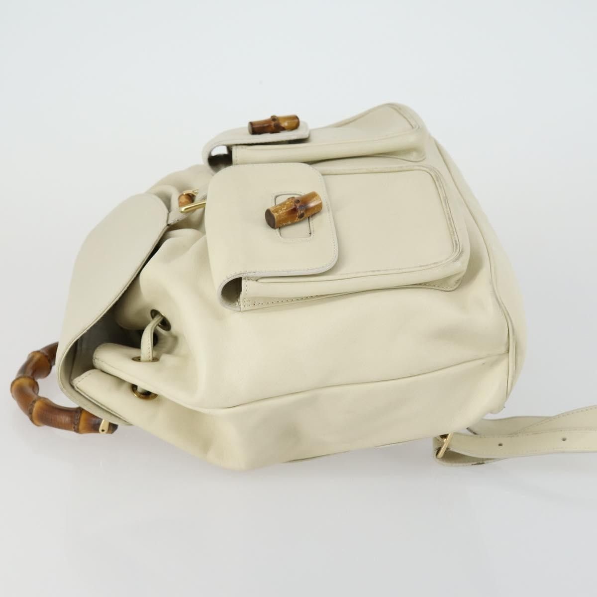 Gucci Gucci Vintage Bamboo Backpack Leather Size ONE SIZE - 4 Thumbnail