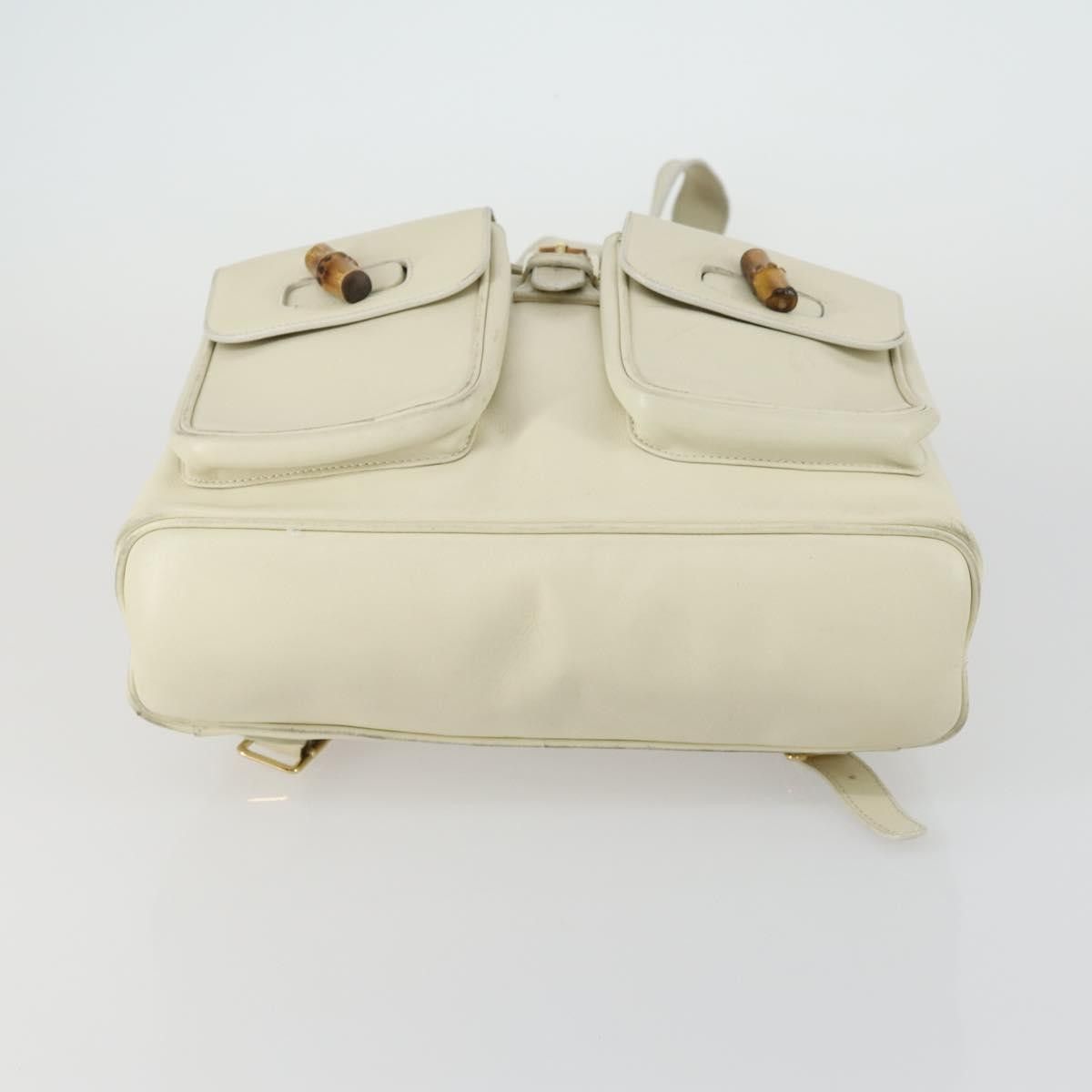 Gucci Gucci Vintage Bamboo Backpack Leather Size ONE SIZE - 17 Thumbnail