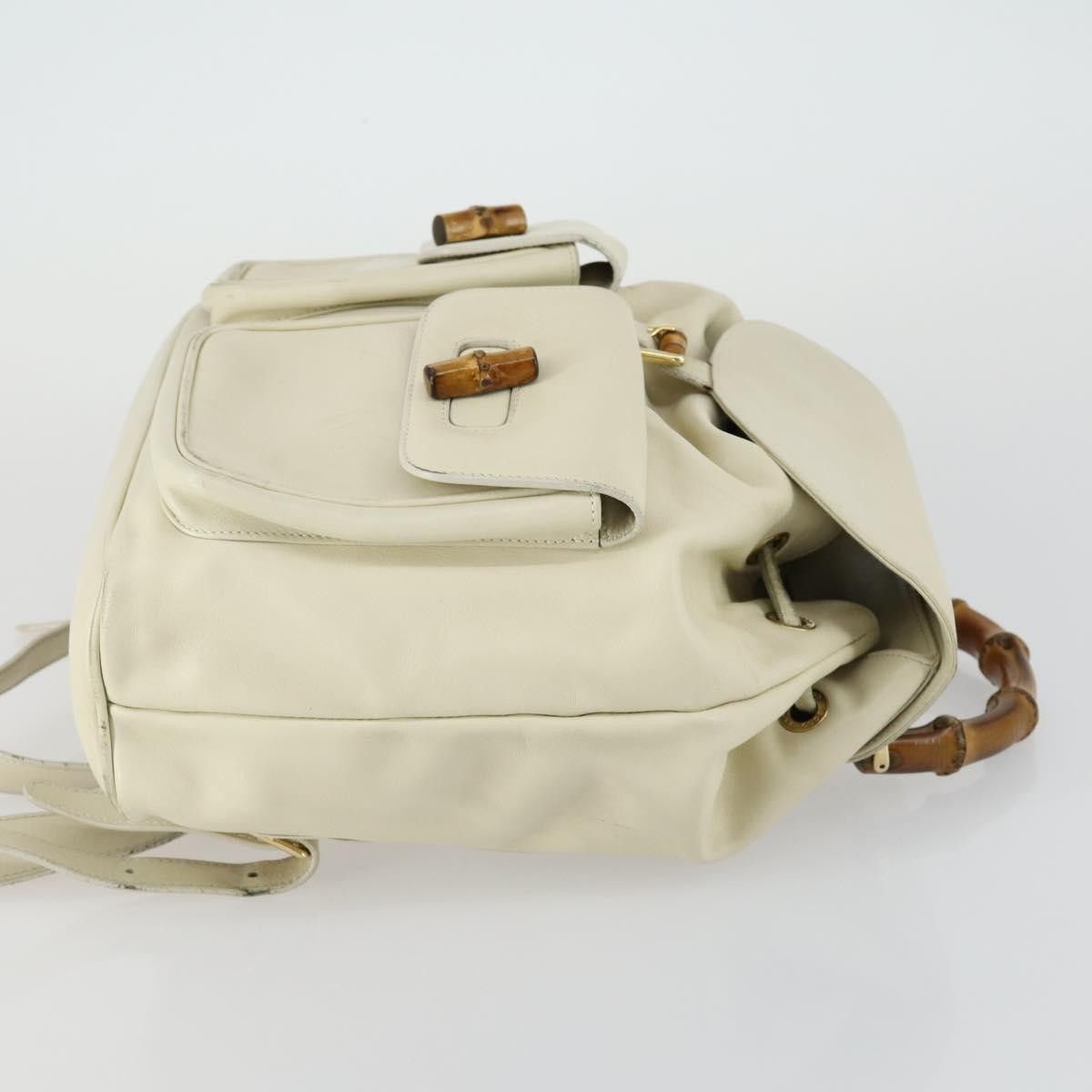Gucci Gucci Vintage Bamboo Backpack Leather Size ONE SIZE - 3 Thumbnail