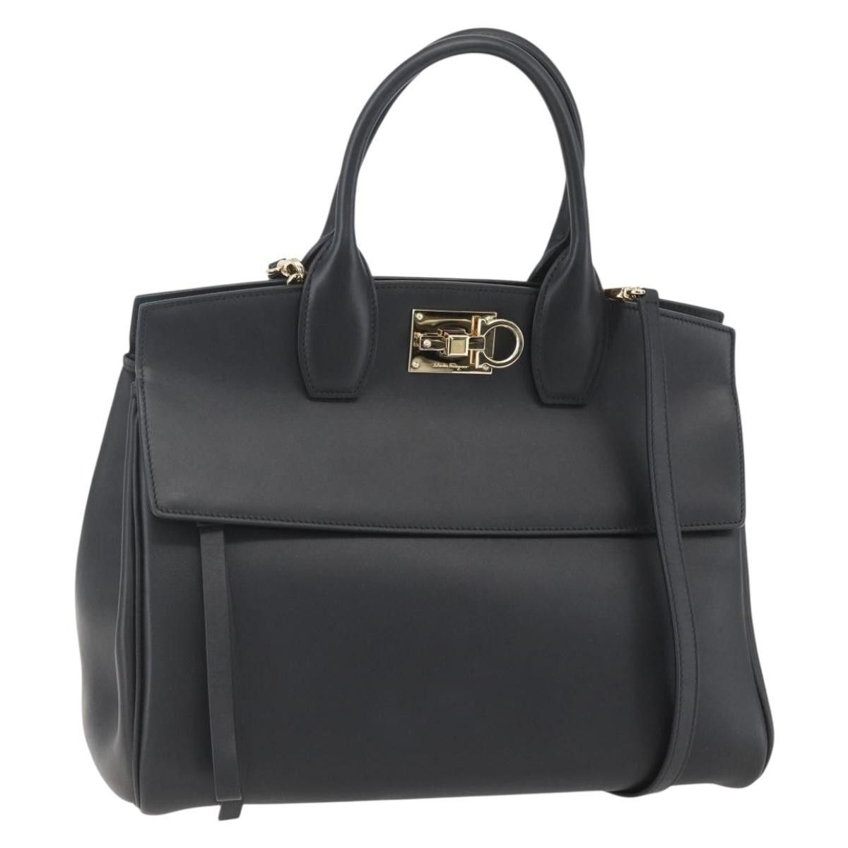 Salvatore Ferragamo Salvatore Ferragamo Studio Satchel Leather Size ONE SIZE - 18 Thumbnail