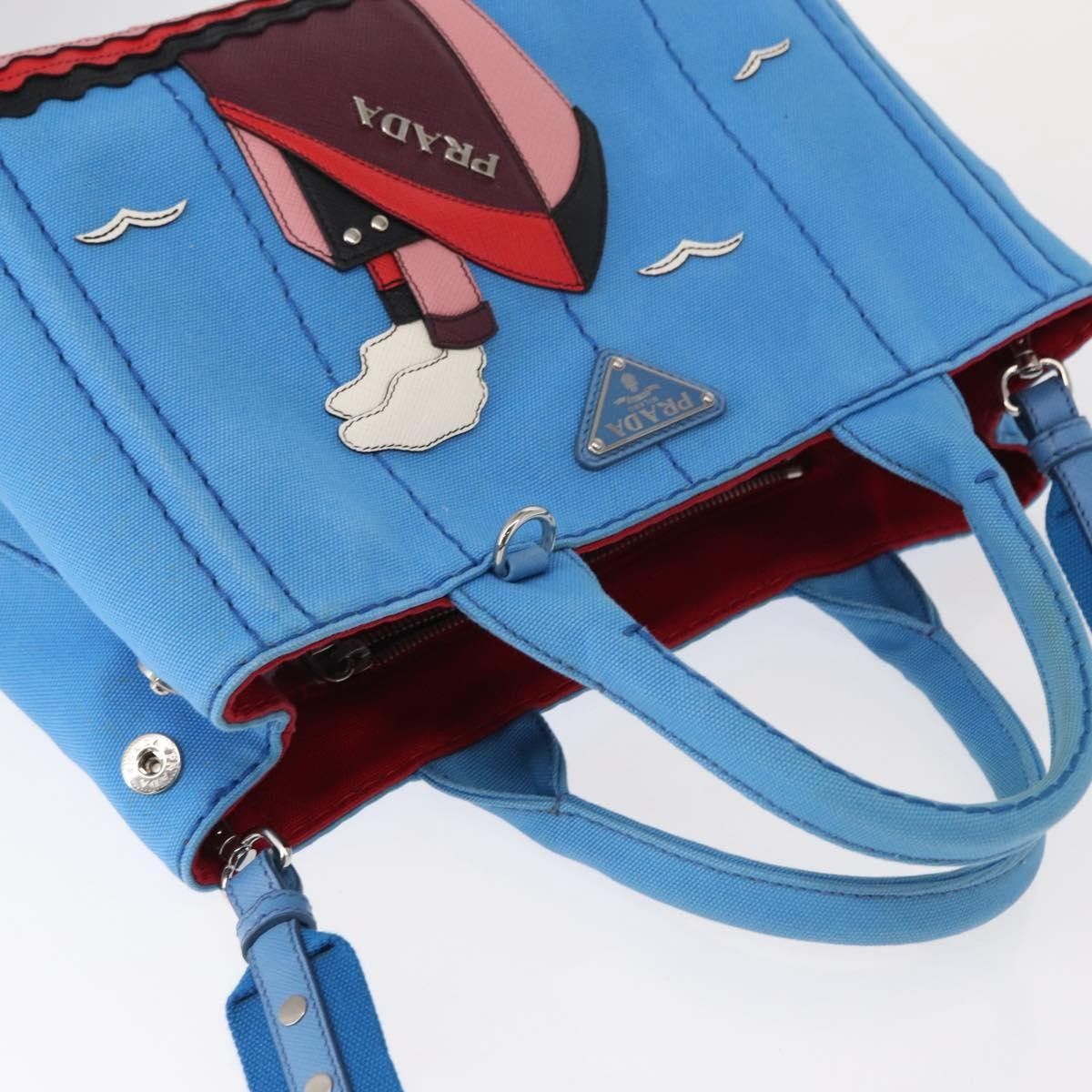 Prada Prada Canapa Convertible Tote Canvas with Applique Size ONE SIZE - 8 Thumbnail
