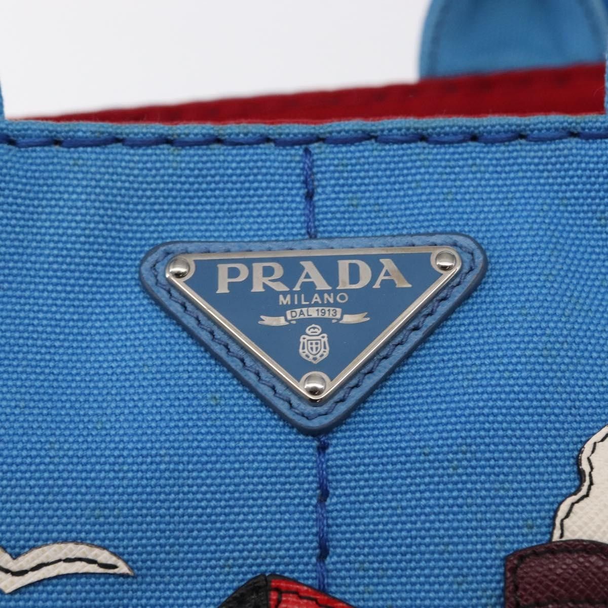 Prada Prada Canapa Convertible Tote Canvas with Applique Size ONE SIZE - 14 Thumbnail