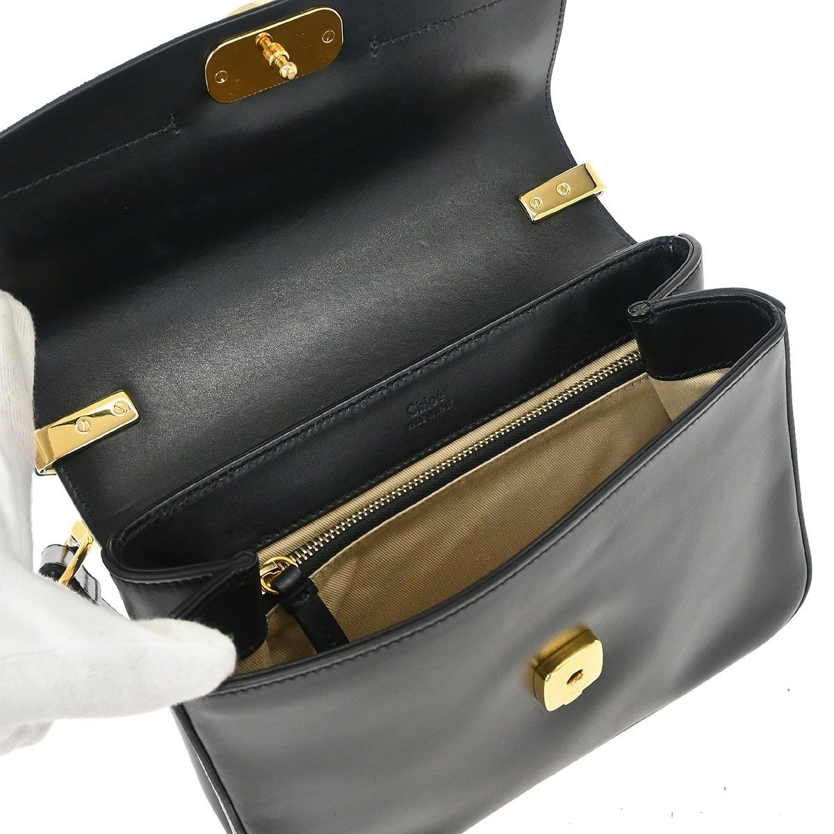 Chloe Chloe C Double Carry Bag Leather Size ONE SIZE - 10 Thumbnail