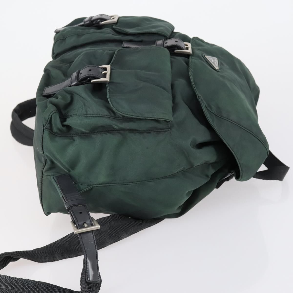 Prada Prada Vela Double Front Pocket Backpack Tessuto with Saffiano Leather Size ONE SIZE - 3 Thumbnail