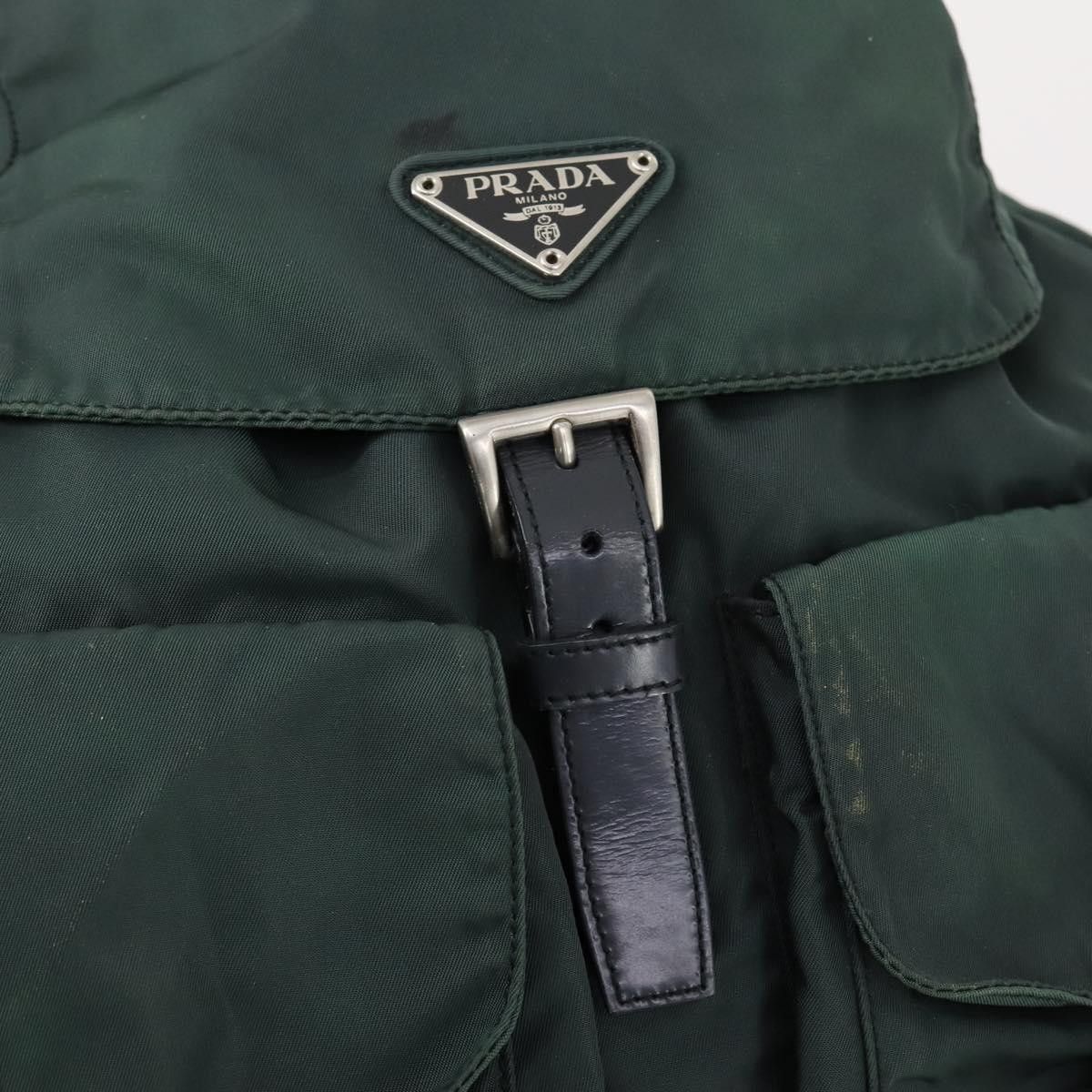 Prada Prada Vela Double Front Pocket Backpack Tessuto with Saffiano Leather Size ONE SIZE - 14 Thumbnail