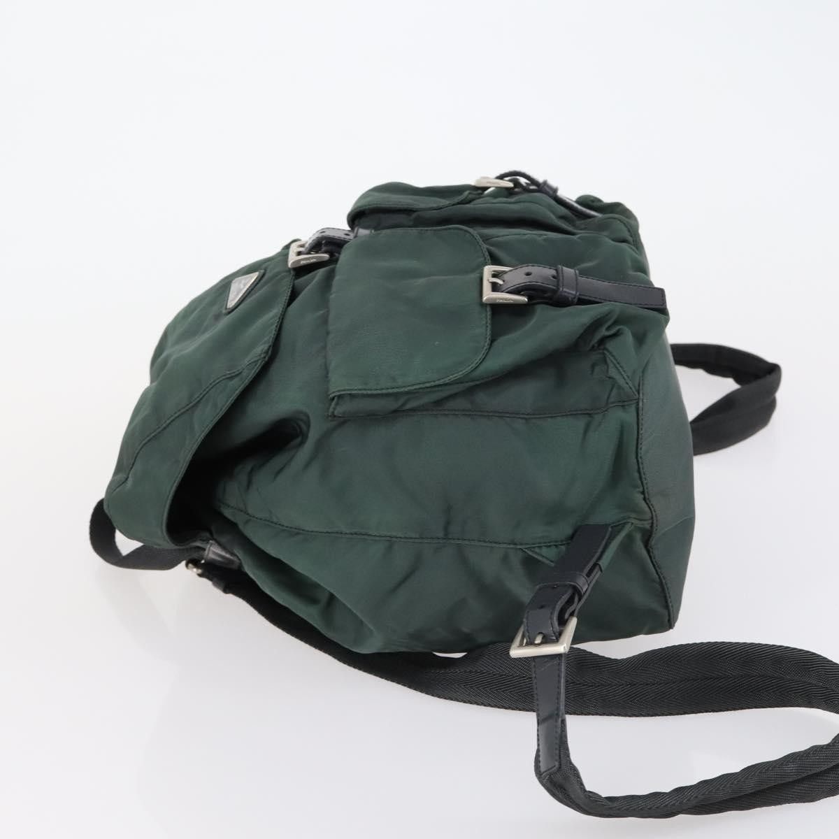 Prada Prada Vela Double Front Pocket Backpack Tessuto with Saffiano Leather Size ONE SIZE - 4 Thumbnail