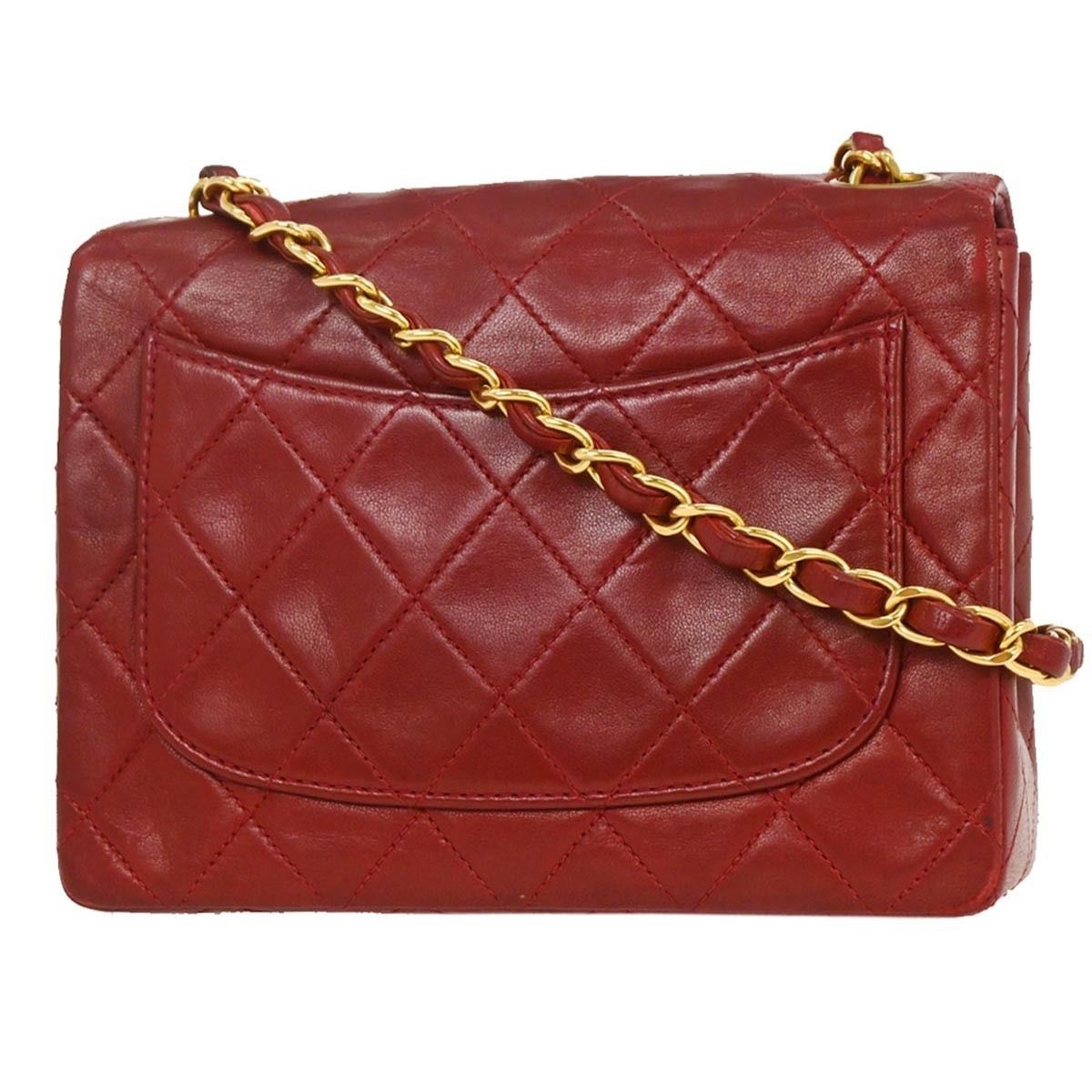 Chanel Chanel Vintage Square Classic Single Flap Bag Quilted Lambskin Size ONE SIZE - 2 Thumbnail