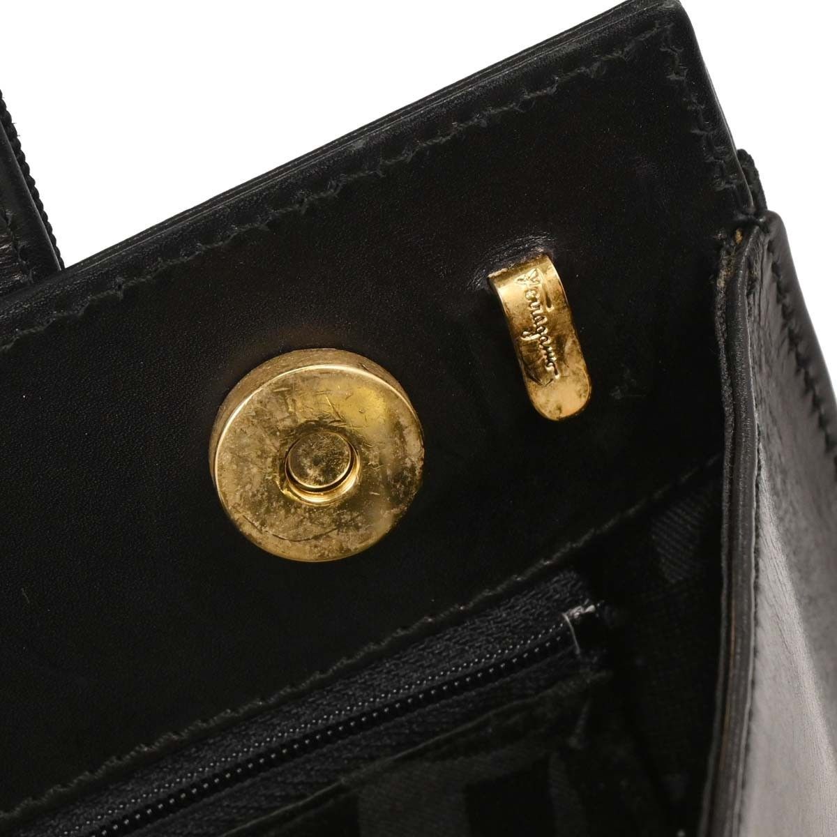Salvatore Ferragamo Salvatore Ferragamo Convertible Vara Bow Tote Leather Size ONE SIZE - 9 Thumbnail