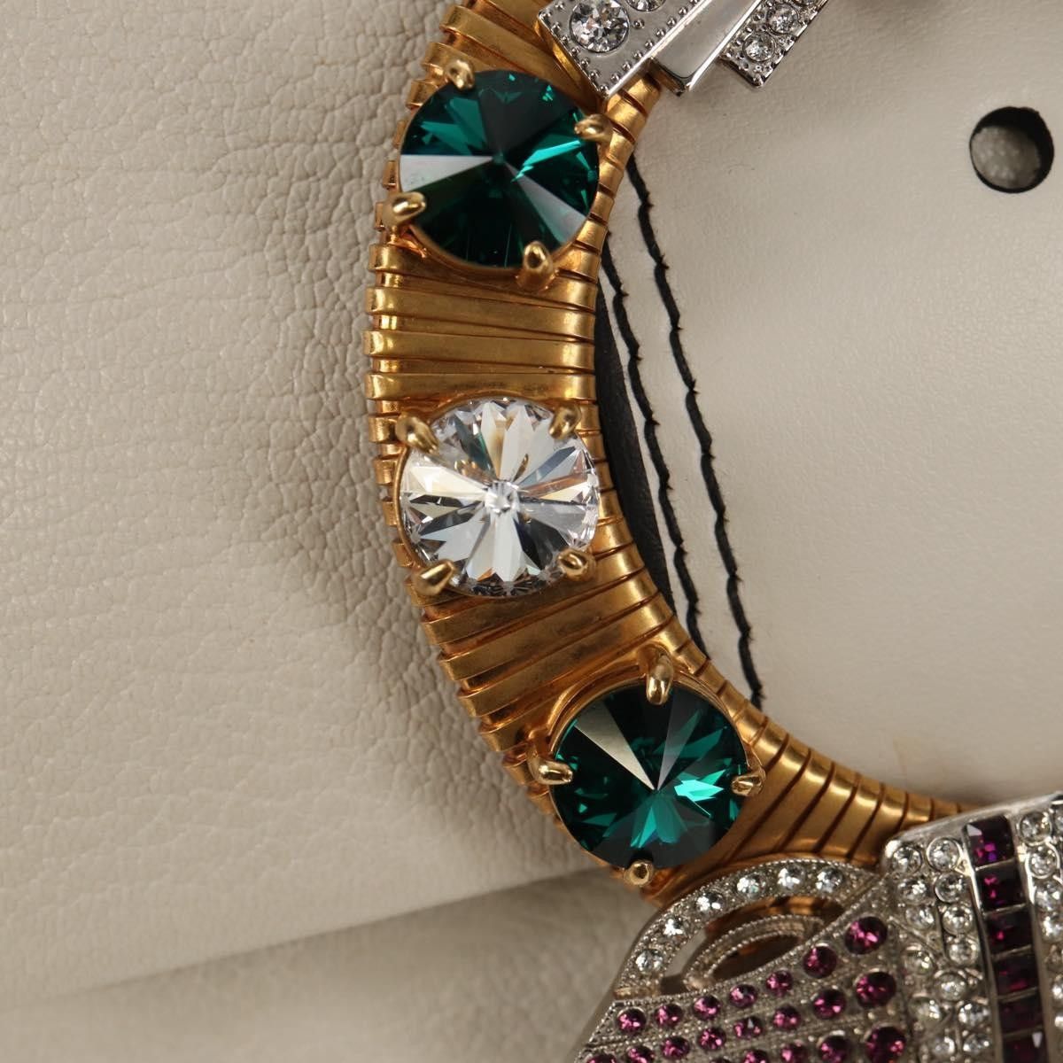 Miu Miu Miu Miu Madras Crystal Buckle Leather Size ONE SIZE - 23 Thumbnail