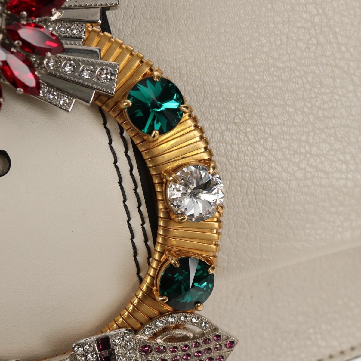 Miu Miu Miu Miu Madras Crystal Buckle Leather Size ONE SIZE - 16 Thumbnail