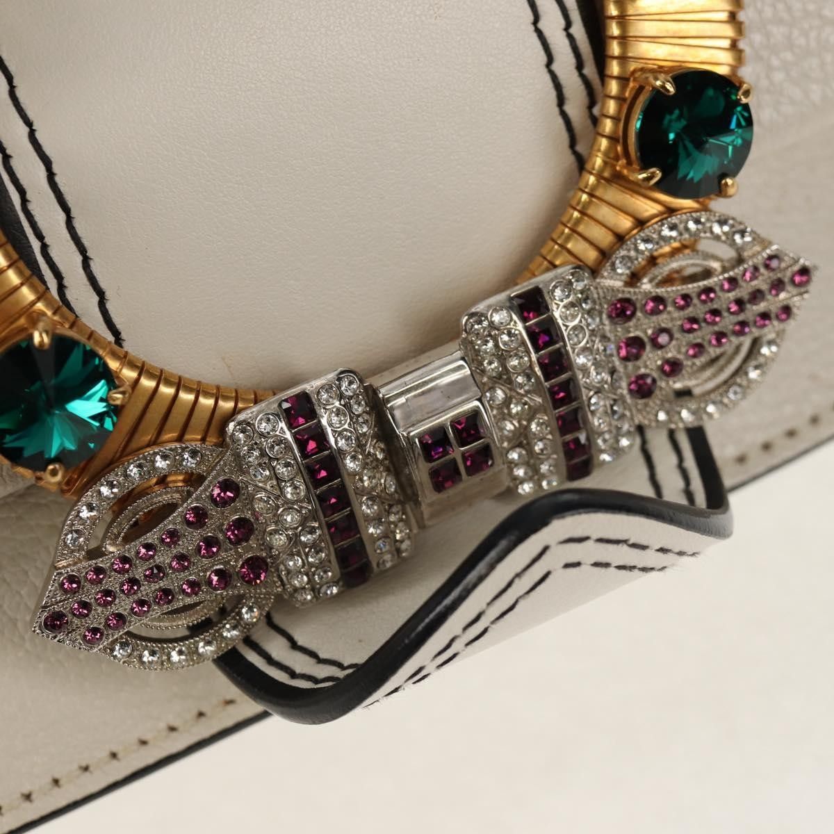 Miu Miu Miu Miu Madras Crystal Buckle Leather Size ONE SIZE - 15 Thumbnail