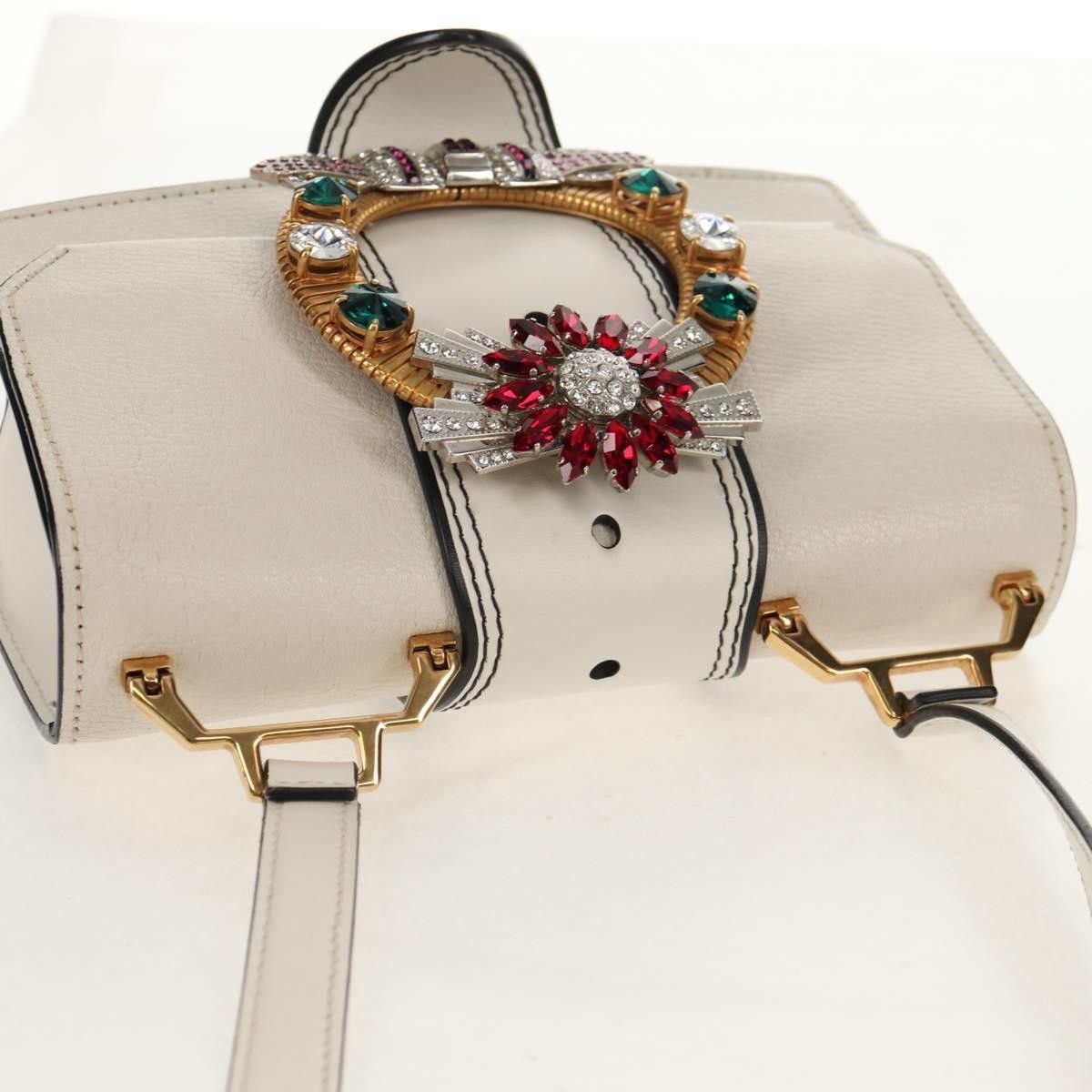Miu Miu Miu Miu Madras Crystal Buckle Leather Size ONE SIZE - 19 Thumbnail